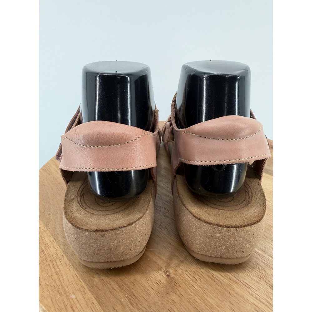 Taos Trulie Womens Dusty Pink Woven Leather Strappy Wedge Sandals Size 8-8.5 39 - Picture 2 of 11